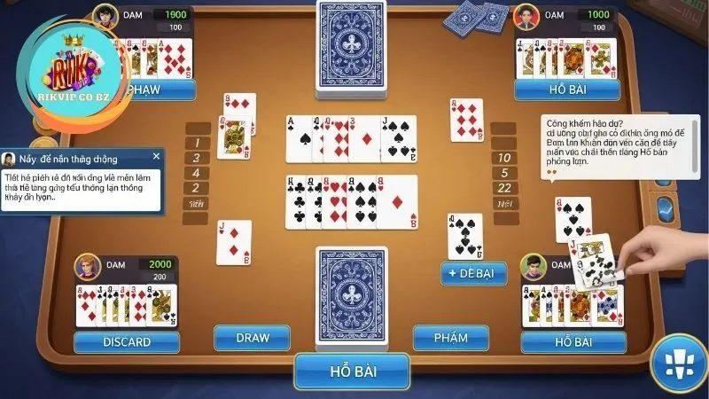 Hướng dẫn chơi Phỏm Rikvip